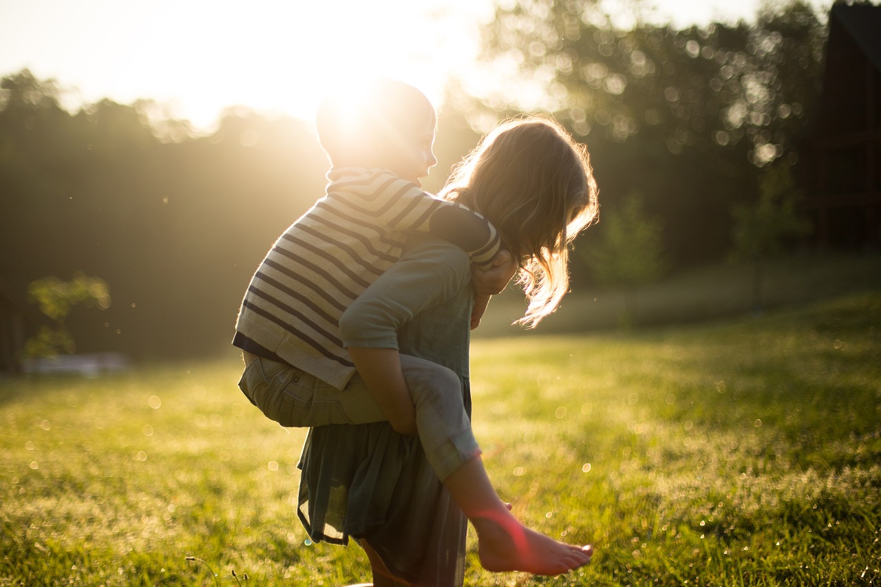 boy, piggyback, siblings, children, cute, girl, grass, kids, nature, outdoors, park, people, young, youth, childhood, brother, sister, siblings, children, children, children, children, children, youth